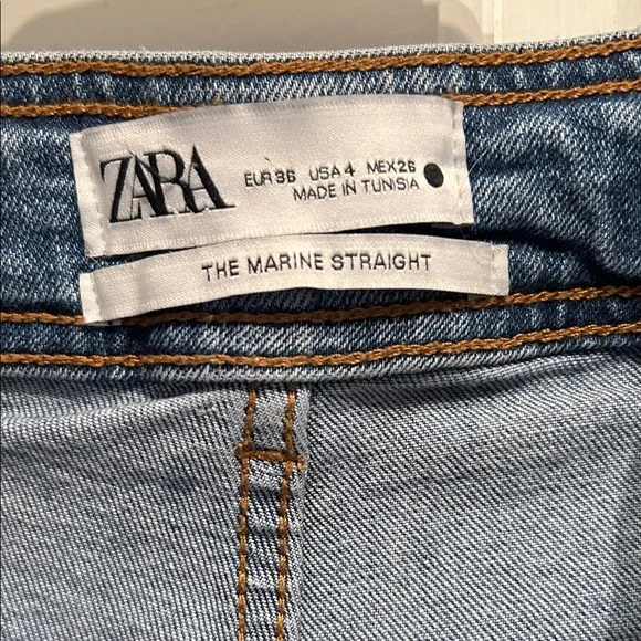 Zara NWOT Denim Flare Wide-Leg Jeans - Picture 2 of 5